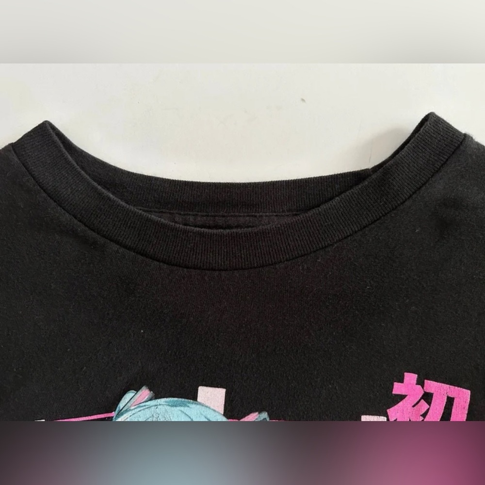 Hatsune Miku Grid Girls Black Short Sleeve T-Shirt size Large - Picture 7 of 10